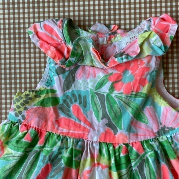 Bundle of 2 tropical print dresses. Size 3-6 Months - Picture 5 of 12